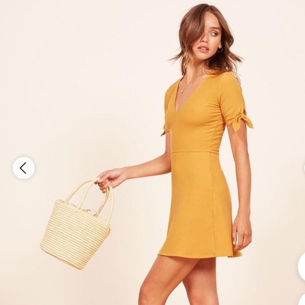 Reformation Sara Ribbed Mini Dress size XXS